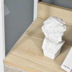 HOMCOM Commode Meuble De Rangement Chiffonnier 4 Tiroirs Amovibles 1 étagère 58 X 29 X 103 Cm Gris Blanc - Gris 11 HOMCOM Commode Meuble De Rangement Chiffonnier 4 Tiroirs Amovibles 1 étagère 58 X 29 X 103 Cm Gris Blanc - Gris -France HOMCOM Soldes 2022 36843100 5