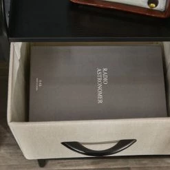 HOMCOM Meuble De Rangement Chiffonnier 4 Tiroirs En Tissu 58 X 29 X 78,5 Cm Noir Gris écru Beige - Beige -France HOMCOM Soldes 2022 36843105 4