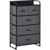 HOMCOM Commode Meuble De Rangement 5 Tiroirs Pliables En Tissu 58 X 29 X 99 Cm Gris 2 HOMCOM Commode Meuble De Rangement 5 Tiroirs Pliables En Tissu 58 X 29 X 99 Cm Gris -France HOMCOM Soldes 2022 36843108 1