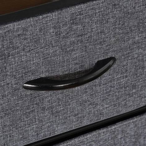 HOMCOM Commode Meuble De Rangement 5 Tiroirs Pliables En Tissu 58 X 29 X 99 Cm Gris 7 HOMCOM Commode Meuble De Rangement 5 Tiroirs Pliables En Tissu 58 X 29 X 99 Cm Gris – Image 5