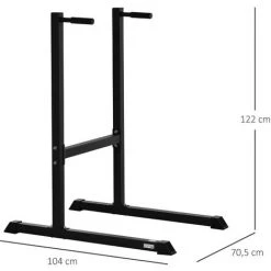 HOMCOM Station à Dips Musculation Fitness Poignées Ergonomiques Et Pieds Antidérapants Acier 104 X 70,5 X 122 Cm Noir 9 HOMCOM Station à Dips Musculation Fitness Poignées Ergonomiques Et Pieds Antidérapants Acier 104 X 70,5 X 122 Cm Noir -France HOMCOM Soldes 2022 36843434 3