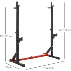 HOMCOM Support Pour Haltères Hauteur Réglable Repose Haltères 77-122 X 73 X 121-171 Cm Rouge Noir 9 HOMCOM Support Pour Haltères Hauteur Réglable Repose Haltères 77-122 X 73 X 121-171 Cm Rouge Noir -France HOMCOM Soldes 2022 36843440 3
