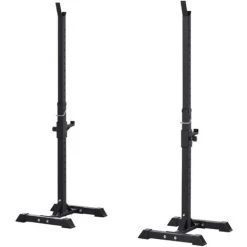 HOMCOM Support De Musculation Repose Haltères Charge Max. 150 Kg Noir