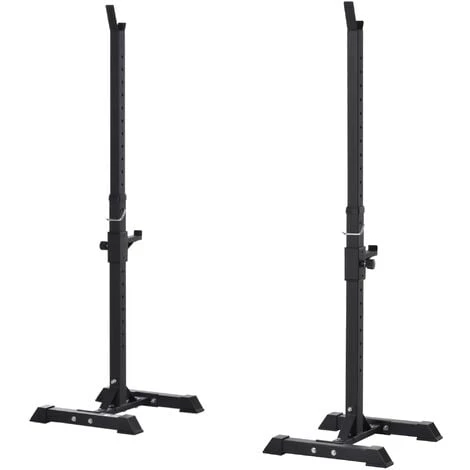 HOMCOM Support De Musculation Repose Haltères Charge Max. 150 Kg Noir 3 HOMCOM Support De Musculation Repose Haltères Charge Max. 150 Kg Noir