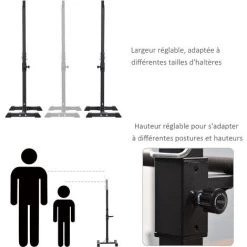 HOMCOM Support De Musculation Repose Haltères Charge Max. 150 Kg Noir 10 HOMCOM Support De Musculation Repose Haltères Charge Max. 150 Kg Noir -France HOMCOM Soldes 2022 36843445 4