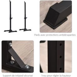 HOMCOM Support De Musculation Repose Haltères Charge Max. 150 Kg Noir 11 HOMCOM Support De Musculation Repose Haltères Charge Max. 150 Kg Noir -France HOMCOM Soldes 2022 36843445 5