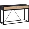 HOMCOM Table Console Moderne 2 Tiroirs Métal Et Panneau De Particules Dim. 120 X 35 X 75 Cm - Noir 1 HOMCOM Table Console Moderne 2 Tiroirs Métal Et Panneau De Particules Dim. 120 X 35 X 75 Cm - Noir -France HOMCOM Soldes 2022 36854081 1