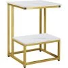 HOMCOM Table Basse Moderne Salon Table D'appoint Chambre Guéridon Bout De Canapé Design Structure Acier Doré Plateau étagère Aspect Marbre Blanc 1 HOMCOM Table Basse Moderne Salon Table D'appoint Chambre Guéridon Bout De Canapé Design Structure Acier Doré Plateau étagère Aspect Marbre Blanc -France HOMCOM Soldes 2022 36988623 1
