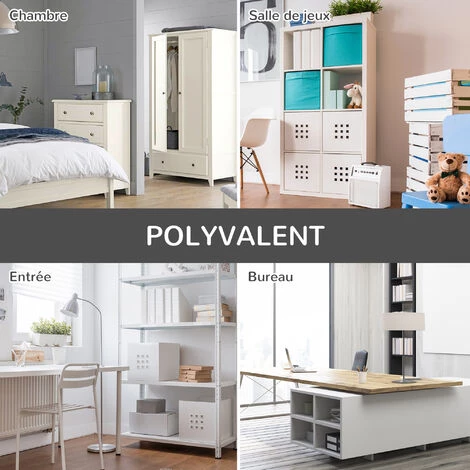 HOMCOM Bibliothèque Design Industriel - Meuble De Rangement 3 Niches 3 Casiers - Panneaux Particules Aspect Bois Veinage Portes Métal Noir - Marron 7 HOMCOM Bibliothèque Design Industriel - Meuble De Rangement 3 Niches 3 Casiers - Panneaux Particules Aspect Bois Veinage Portes Métal Noir - Marron – Image 5