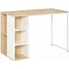 HOMCOM Bureau Informatique Multimédia - Dim. 115L X 55l X 75H Cm - 3 étagères Latérales - Panneaux Particules Chêne Clair Blanc Métal - Beige 2 HOMCOM Bureau Informatique Multimédia - Dim. 115L X 55l X 75H Cm - 3 étagères Latérales - Panneaux Particules Chêne Clair Blanc Métal - Beige -France HOMCOM Soldes 2022 37281398 1