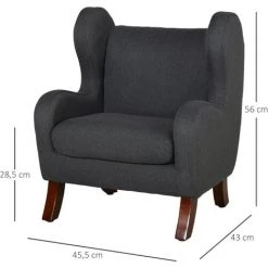 HOMCOM Fauteuil Enfant Oreilles Grand Confort Accoudoirs Assise Dossier Garnissage Mousse Haute Densité Piètement Bois Hévéa Verni Lin Gris - Gris 9 HOMCOM Fauteuil Enfant Oreilles Grand Confort Accoudoirs Assise Dossier Garnissage Mousse Haute Densité Piètement Bois Hévéa Verni Lin Gris - Gris -France HOMCOM Soldes 2022 37769066 3