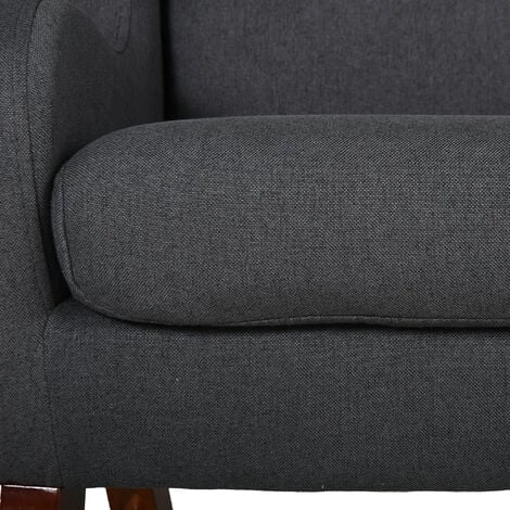 HOMCOM Fauteuil Enfant Oreilles Grand Confort Accoudoirs Assise Dossier Garnissage Mousse Haute Densité Piètement Bois Hévéa Verni Lin Gris - Gris 6 HOMCOM Fauteuil Enfant Oreilles Grand Confort Accoudoirs Assise Dossier Garnissage Mousse Haute Densité Piètement Bois Hévéa Verni Lin Gris - Gris – Image 4