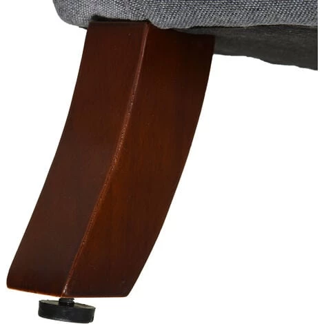 HOMCOM Fauteuil Enfant Oreilles Grand Confort Accoudoirs Assise Dossier Garnissage Mousse Haute Densité Piètement Bois Hévéa Verni Lin Gris - Gris 7 HOMCOM Fauteuil Enfant Oreilles Grand Confort Accoudoirs Assise Dossier Garnissage Mousse Haute Densité Piètement Bois Hévéa Verni Lin Gris - Gris – Image 5