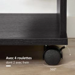 HOMCOM Armoire Penderie Armoire De Rangement Mobile Panneaux De Particules Noir - Noir 10 HOMCOM Armoire Penderie Armoire De Rangement Mobile Panneaux De Particules Noir - Noir -France HOMCOM Soldes 2022 37769075 4