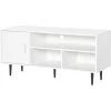 HOMCOM Meuble TV Banc TV Style Contemporain 1 Porte 1 étagère 2 Niches Passe-fils Métal Noir Panneaux Blanc 2 HOMCOM Meuble TV Banc TV Style Contemporain 1 Porte 1 étagère 2 Niches Passe-fils Métal Noir Panneaux Blanc -France HOMCOM Soldes 2022 37769093 1