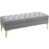 HOMCOM Banc Banquette Capitonnée Style Classique Chic Dim. 118L X 45l X 42H Cm Piètement Métal Doré Velours Gris Clair 1 HOMCOM Banc Banquette Capitonnée Style Classique Chic Dim. 118L X 45l X 42H Cm Piètement Métal Doré Velours Gris Clair -France HOMCOM Soldes 2022 37823246 1