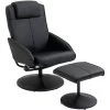 HOMCOM Fauteuil Relax Inclinable Style Contemporain Avec Repose-pieds Revêtement Synthétique Acier Noir - Noir 1 HOMCOM Fauteuil Relax Inclinable Style Contemporain Avec Repose-pieds Revêtement Synthétique Acier Noir - Noir -France HOMCOM Soldes 2022 37865023 1