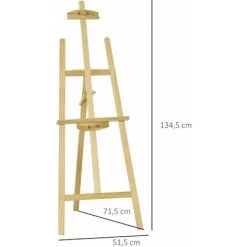 HOMCOM Chevalet D'artiste Sur Pieds Pliable Dim. 51,5L X 71,5l X 134,5H Cm Inclinaison Réglable 90° Max. Bois De Pin Autoclave - Vert 9 HOMCOM Chevalet D'artiste Sur Pieds Pliable Dim. 51,5L X 71,5l X 134,5H Cm Inclinaison Réglable 90° Max. Bois De Pin Autoclave - Vert -France HOMCOM Soldes 2022 37865177 3
