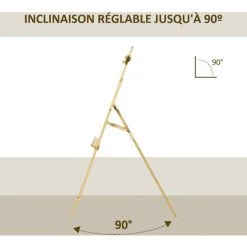 HOMCOM Chevalet D'artiste Sur Pieds Pliable Dim. 51,5L X 71,5l X 134,5H Cm Inclinaison Réglable 90° Max. Bois De Pin Autoclave - Vert 11 HOMCOM Chevalet D'artiste Sur Pieds Pliable Dim. 51,5L X 71,5l X 134,5H Cm Inclinaison Réglable 90° Max. Bois De Pin Autoclave - Vert -France HOMCOM Soldes 2022 37865177 5