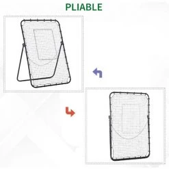 HOMCOM Filet De Rebond De Football Pliable - Inclinaison Réglable 4 Positions Hauteur Réglable - Cible, Piquets D'ancrage Inclus - Filet PE Métal époxy Noir - Noir 10 HOMCOM Filet De Rebond De Football Pliable - Inclinaison Réglable 4 Positions Hauteur Réglable - Cible, Piquets D'ancrage Inclus - Filet PE Métal époxy Noir - Noir -France HOMCOM Soldes 2022 38154193 4