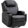 HOMCOM Fauteuil Luxe De Relaxation Et Massage Inclinaison Dossier Repose-pied Réglable Revêtement Synthétique Noir -France HOMCOM Soldes 2022 38231585 1