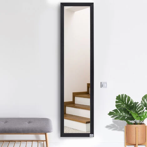 HOMCOM Miroir Sur Pied Et Mural Rectangulaire Dim. 37L X 48l X 152H Cm Noir - Noir 6 HOMCOM Miroir Sur Pied Et Mural Rectangulaire Dim. 37L X 48l X 152H Cm Noir - Noir – Image 4