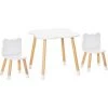 HOMCOM Ensemble Table Et Chaises Enfant Design Scandinave Motif Ourson Bois Pin MDF Blanc 2 HOMCOM Ensemble Table Et Chaises Enfant Design Scandinave Motif Ourson Bois Pin MDF Blanc -France HOMCOM Soldes 2022 38926800 1