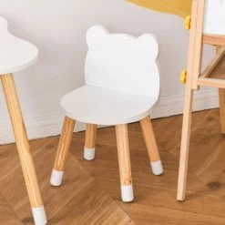 HOMCOM Ensemble Table Et Chaises Enfant Design Scandinave Motif Ourson Bois Pin MDF Blanc 11 HOMCOM Ensemble Table Et Chaises Enfant Design Scandinave Motif Ourson Bois Pin MDF Blanc -France HOMCOM Soldes 2022 38926800 5