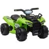 HOMCOM Buggy électrique Enfant Quad électrique Pour Enfant De 18 à 36 Mois Effet Lumineux 6 V 2 Km/h Max. Métal PP Vert -France HOMCOM Soldes 2022 38926833 1