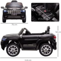 HOMCOM Voiture Véhicule électrique Enfant 12 V - Télécommande Parentale Fournie - V. Max. 3 Km/h - Effets Sonores, Lumineux - Jeep Grand Cherokee Noir - Noir 9 HOMCOM Voiture Véhicule électrique Enfant 12 V - Télécommande Parentale Fournie - V. Max. 3 Km/h - Effets Sonores, Lumineux - Jeep Grand Cherokee Noir - Noir -France HOMCOM Soldes 2022 38926837 3