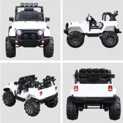 HOMCOM Voiture 4x4 électrique 12 V + Télécommande 128L X 78l X 76H Cm Enfants 3 à 8 Ans Effets Lumineux Sonores Lecteur MP3 Blanc 10 HOMCOM Voiture 4x4 électrique 12 V + Télécommande 128L X 78l X 76H Cm Enfants 3 à 8 Ans Effets Lumineux Sonores Lecteur MP3 Blanc -France HOMCOM Soldes 2022 40474236 4