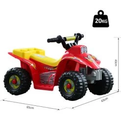 HOMCOM Voiture 4x4 Quad électrique Multifonctions 65L X 43l X 43H Cm Enfants 18 à 36 Mois Rouge Et Jaune 9 HOMCOM Voiture 4x4 Quad électrique Multifonctions 65L X 43l X 43H Cm Enfants 18 à 36 Mois Rouge Et Jaune -France HOMCOM Soldes 2022 40474264 3