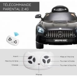 HOMCOM Voiture Véhicule électrique Enfants 12 V - V. Max. 5 Km/h Effets Sonores, Lumineux, Télécommande Mercedes-AMG GT R Noir - Noir 11 HOMCOM Voiture Véhicule électrique Enfants 12 V - V. Max. 5 Km/h Effets Sonores, Lumineux, Télécommande Mercedes-AMG GT R Noir - Noir -France HOMCOM Soldes 2022 40474281 5