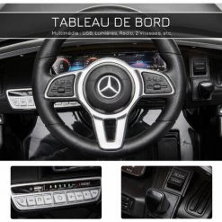 HOMCOM Voiture Véhicule électrique Enfants 12 V - V. Max. 5 Km/h Effets Sonores + Lumineux Mercedes EQC 400 4matic Noir - Noir 11 HOMCOM Voiture Véhicule électrique Enfants 12 V - V. Max. 5 Km/h Effets Sonores + Lumineux Mercedes EQC 400 4matic Noir - Noir -France HOMCOM Soldes 2022 40474291 5