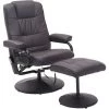 HOMCOM Fauteuil De Massage Et Relaxation électrique Pivotant Inclinable Avec Repose-pied Revêtement Synthétique Chocolat - Marron