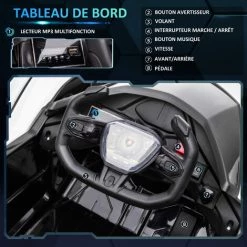 HOMCOM Voiture électrique Enfants De Sport Hypercar Lambo 12 V - V. Max. 5 Km/h Effets Sonores Et Lumineux Télécommande Blanc 10 HOMCOM Voiture électrique Enfants De Sport Hypercar Lambo 12 V - V. Max. 5 Km/h Effets Sonores Et Lumineux Télécommande Blanc -France HOMCOM Soldes 2022 41318220 4