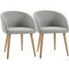 HOMCOM Chaises De Visiteur Design Scandinave - Lot De 2 Chaises - Pieds Inclinés Effilés Bois Caoutchouc - Assise Dossier Accoudoirs Ergonomiques Aspect Lin Gris - Gris 1 HOMCOM Chaises De Visiteur Design Scandinave - Lot De 2 Chaises - Pieds Inclinés Effilés Bois Caoutchouc - Assise Dossier Accoudoirs Ergonomiques Aspect Lin Gris - Gris -France HOMCOM Soldes 2022 41918995 1