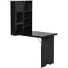 HOMCOM Bureau Mural Pliable Table Murale Rabattable Suspendue Sur Pied étagère + Tableau à Craie Intégré MDF Noir - Noir 1 HOMCOM Bureau Mural Pliable Table Murale Rabattable Suspendue Sur Pied étagère + Tableau à Craie Intégré MDF Noir - Noir -France HOMCOM Soldes 2022 42169112 1