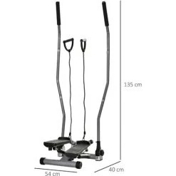 HOMCOM Stepper Avec Guidon Extenseurs écran LCD Multifonction Acier ABS Gris Noir 9 HOMCOM Stepper Avec Guidon Extenseurs écran LCD Multifonction Acier ABS Gris Noir -France HOMCOM Soldes 2022 42169133 3