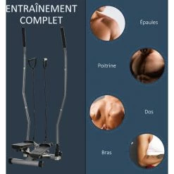 HOMCOM Stepper Avec Guidon Extenseurs écran LCD Multifonction Acier ABS Gris Noir 10 HOMCOM Stepper Avec Guidon Extenseurs écran LCD Multifonction Acier ABS Gris Noir -France HOMCOM Soldes 2022 42169133 4