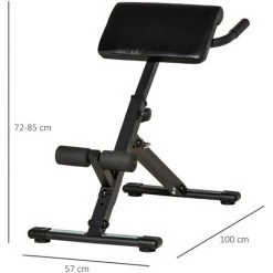 HOMCOM Banc De Musculation Pliable Chaise Romaine Multifonctionnelle Appareil De Fitness Et Musculation Pour Dos Abdominaux Hauteur Réglable Hyper Extension Acier PU 100 X 57 X 72-85 Cm Noir - Noir 9 HOMCOM Banc De Musculation Pliable Chaise Romaine Multifonctionnelle Appareil De Fitness Et Musculation Pour Dos Abdominaux Hauteur Réglable Hyper Extension Acier PU 100 X 57 X 72-85 Cm Noir - Noir -France HOMCOM Soldes 2022 42169134 3
