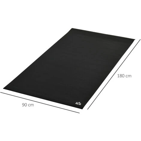 HOMCOM Tapis De Protection Fitness Grand Confort Dim. 180L X 90l X 0,6H Cm PVC Noir 5 HOMCOM Tapis De Protection Fitness Grand Confort Dim. 180L X 90l X 0,6H Cm PVC Noir – Image 3