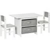 HOMCOM Ensemble Table Et Chaises Enfant - Set De 3 Pièces + 2 Tiroirs Non Tissés - Table étagère Pour Jouets 2 En 1 - MDF Blanc Gris 1 HOMCOM Ensemble Table Et Chaises Enfant - Set De 3 Pièces + 2 Tiroirs Non Tissés - Table étagère Pour Jouets 2 En 1 - MDF Blanc Gris -France HOMCOM Soldes 2022 42735923 1