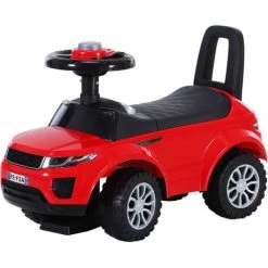 HOMCOM Porteur Enfants Voiture 12-36 Mois Coffre Klaxon Rouge - Rouge