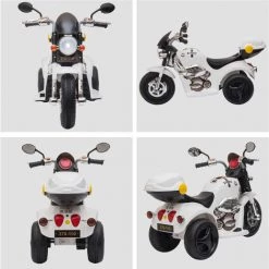 HOMCOM Moto électrique Pour Enfants Scooter 3 Roues 6 V 3 Km/h Effets Lumineux Et Sonores Top Case Blanc 10 HOMCOM Moto électrique Pour Enfants Scooter 3 Roues 6 V 3 Km/h Effets Lumineux Et Sonores Top Case Blanc -France HOMCOM Soldes 2022 43542075 4