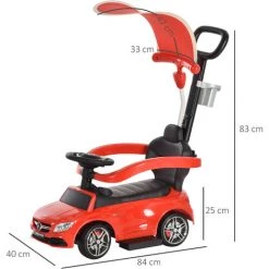 HOMCOM Porteur Enfants Voiture Enfant Multi-équipée 12-36 Mois Coffre Klaxon Effet Musical Polypropylène Rouge - Rouge -France HOMCOM Soldes 2022 43542091 3