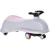 HOMCOM Porteur Enfant - Voiture Dandineuse - 4 Roues PU Lumineuses LED - Métal PP Gris Rose -France HOMCOM Soldes 2022 43542138 1
