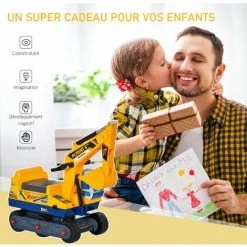 HOMCOM Porteur Enfant Tractopelle 2-3 Ans Pelleteuse Excavatrice Articulée Pivotante 80° Casque Inclus PP Jaune - Jaune 10 HOMCOM Porteur Enfant Tractopelle 2-3 Ans Pelleteuse Excavatrice Articulée Pivotante 80° Casque Inclus PP Jaune - Jaune -France HOMCOM Soldes 2022 43542357 4