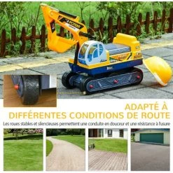 HOMCOM Porteur Enfant Tractopelle 2-3 Ans Pelleteuse Excavatrice Articulée Pivotante 80° Casque Inclus PP Jaune - Jaune 11 HOMCOM Porteur Enfant Tractopelle 2-3 Ans Pelleteuse Excavatrice Articulée Pivotante 80° Casque Inclus PP Jaune - Jaune -France HOMCOM Soldes 2022 43542357 5
