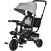 HOMCOM Tricycle Enfant évolutif Pliable - Pare-soleil, Canne Télescopique Amovible - Siège Pivotant, Harnais, Arceau Sécurité - Repose-pied - 3 Paniers Rangement - Métal PP Gris Noir